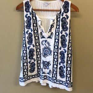 Lucky Brand Embroidered Tank